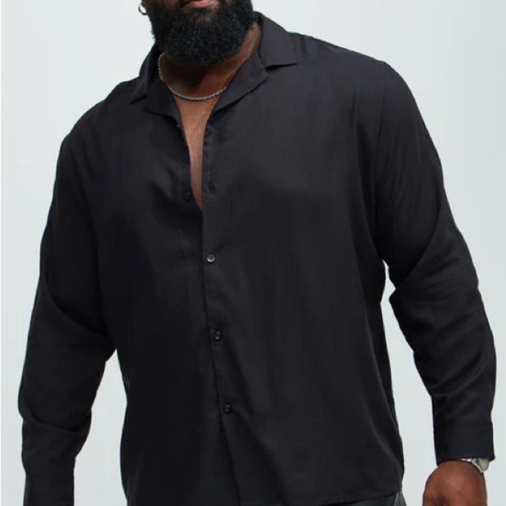 Nova Men Dawson Relaxed Long Sleeve Button-Up Shirt size 3XL.
